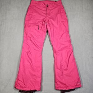 Columbia Bugaboo Omni-Tech Ski Snow Pants Womens Medium Pink Adjustable Waist